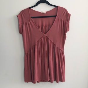 v neck babydoll top